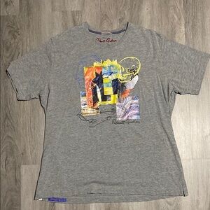 Robert Graham Gray Graphic‎ Men's Shirt Skull 2XL